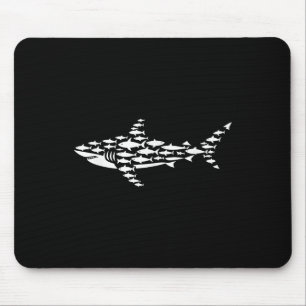 Cool Shark Art For Men Women Kids Boys Girls Shark Mouse Pad