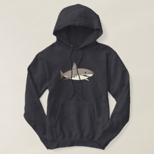 Cool Shark Cartoon Illustration Hoodie