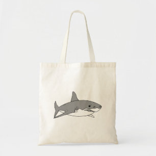 Cool Shark Cartoon Illustration Tote Bag