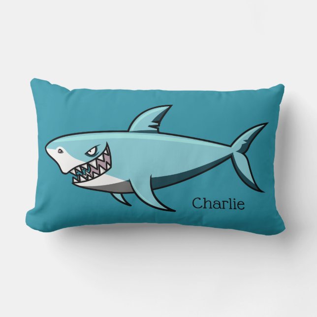 Cool Shark custom name throw pillows (Front)
