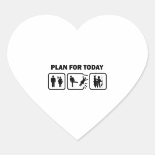 Cool Shark Fishing Shirt Heart Sticker