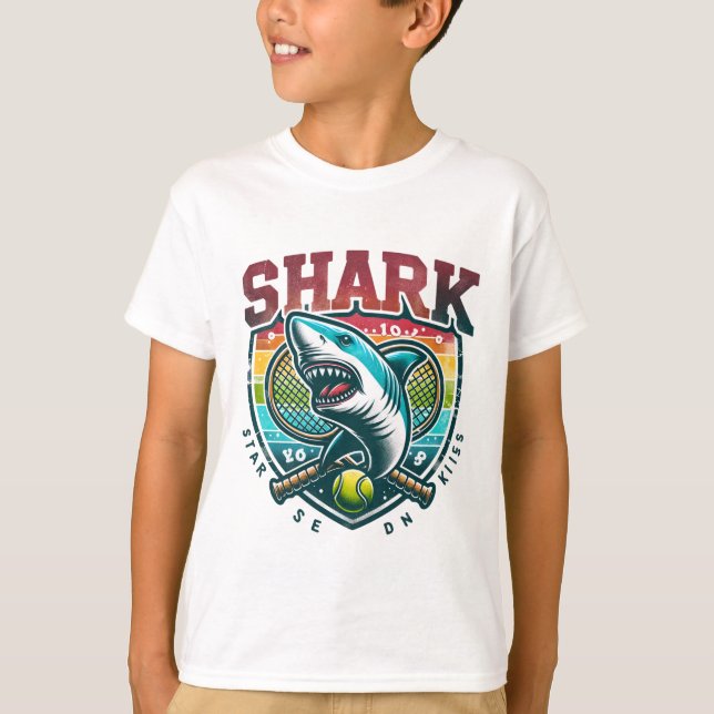 Cool Shark Kids T-Shirt – Dive into Style  (Front)