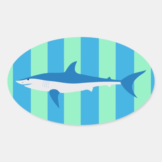 Cool SHARK Party Sticker (Front)