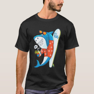 Cool Shark Surfing Wear Sunglasses Ready To Surf T-Shirt