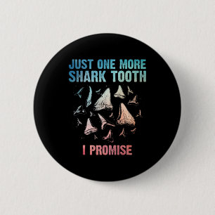 Cool Shark Teeth Art For Men Women Megalodon Tooth 6 Cm Round Badge