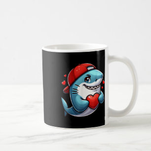 Cool Shark Valentines Boys Heart Day Couple Kids G Coffee Mug