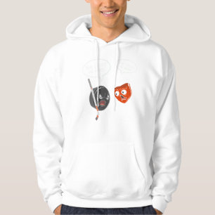 Cool She Loves Me Hockey And Wine Funny Drinker Hoodie