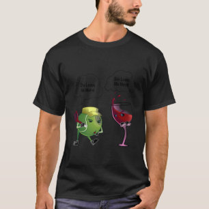 Cool She Loves Me Tennis Ball And Wine Funny Drink T-Shirt