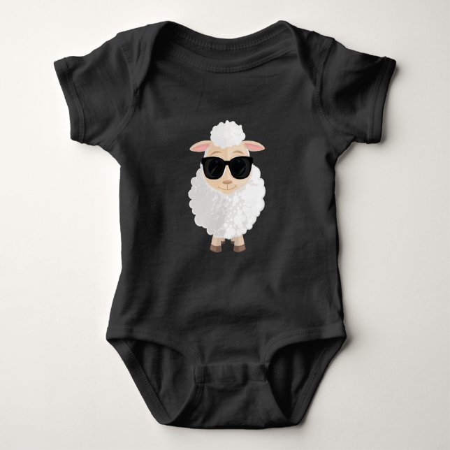 Cool Sheep  Baby Bodysuit (Front)