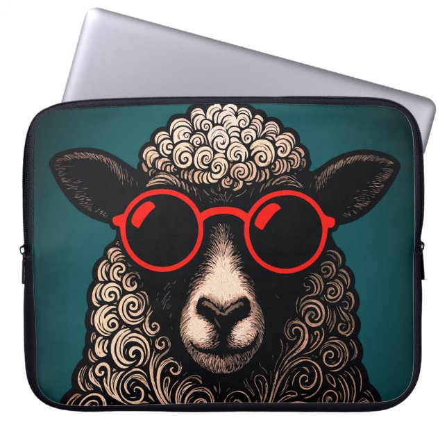 Cool Sheep Wall Art Laptop Sleeve (Front)