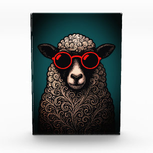 Cool Sheep Wall Art Photo Block
