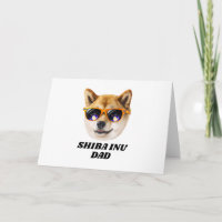 Cool Shiba Inu Dad Wearing Glasses Father's Day