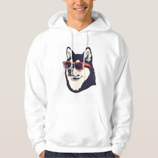 Cool Shiba Inu Dog wearing Sunglasses HoodiT-Shirt Hoodie