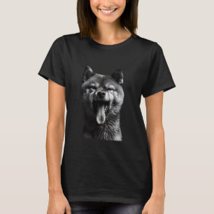 Cool Shiba Inu Sticking Tongue Out Playful Defianc T-Shirt