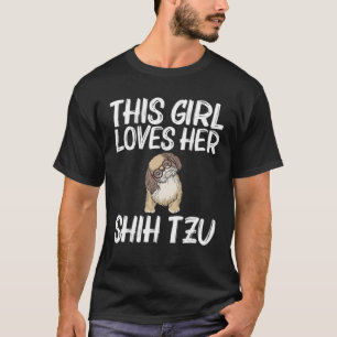 Cool Shih Tzu Art For Girls Kids Puppy Pet Dog Bro T-Shirt