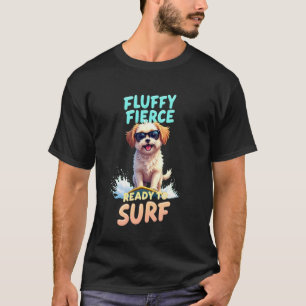 Cool Shih Tzu Surfing Dog T-Shirt
