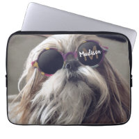 Cool Shih Tzu vintage retro glasses Photo Monogram