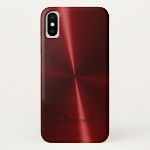 Cool Shiny Radial Steel Metal iPhone X Case