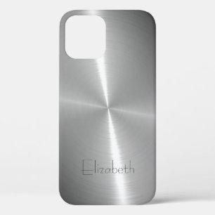 Cool Shiny Radial Steel Metallic iPhone 12 Pro Case