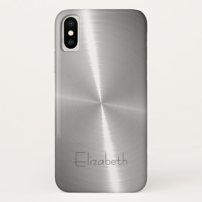 Cool Shiny Radial Steel Metallic Case-Mate iPhone Case (Back)