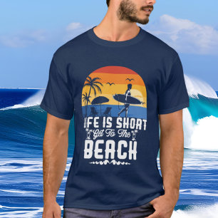 cool short life beach word art T-Shirt