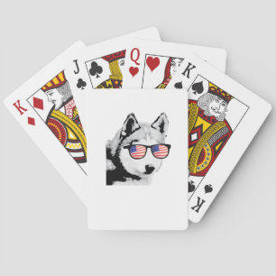 Cool Siberian Husky Dog Playing Cards