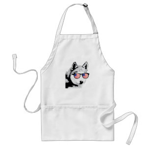 Cool Siberian Husky Dog Standard Apron