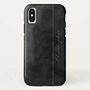 Cool Signature Mottled Black on iPhone X Case