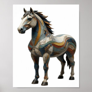 Cool Silver ABSTRACT ART Design Poster