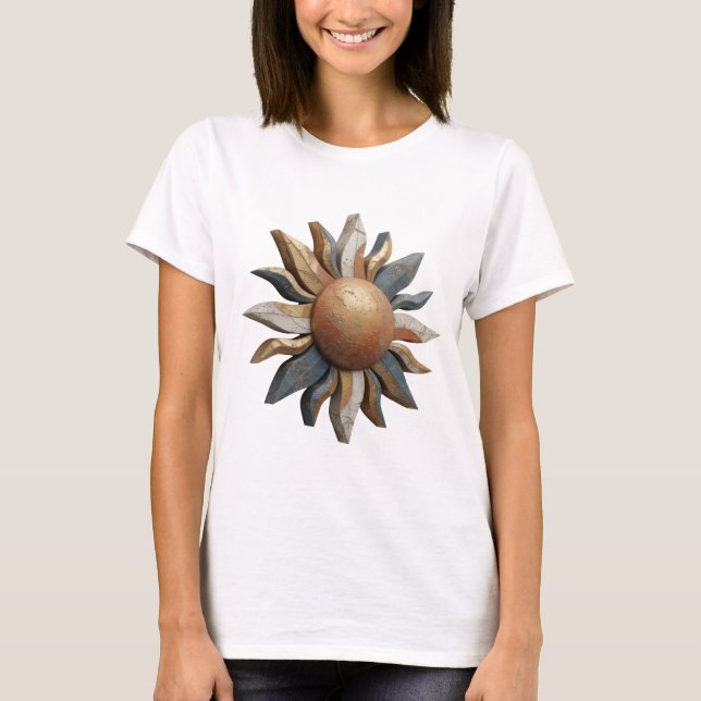 Cool Silver ABSTRACT ART Design v2 T-Shirt (Front)