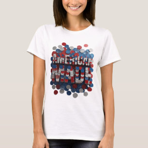 Cool Silver AMERICAN MADE Graphic Design T-Shirt
