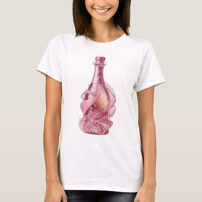 Cool Silver CHAMPAGNE GLAMOUR Statement Tee (Front)