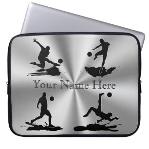 Cool Silver Colour Personalised Soccer Cases 15 in