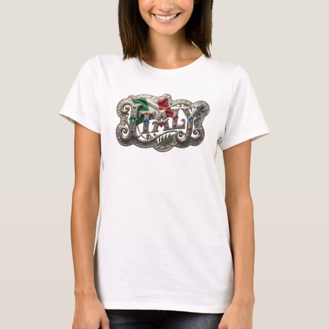 Cool Silver ITALY Statement Tee (Front)