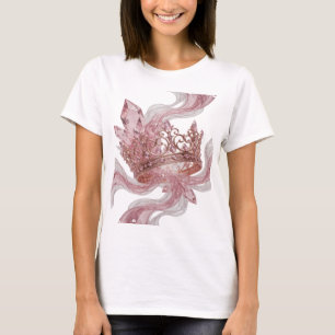 Cool Silver QUEEN CROWN Quote Design T-Shirt