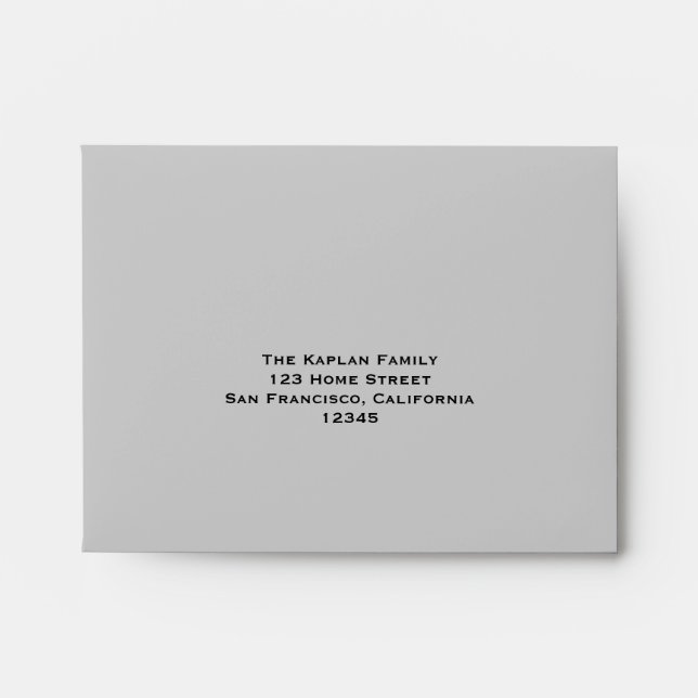 Cool Silver RSVP Envelope (Front)