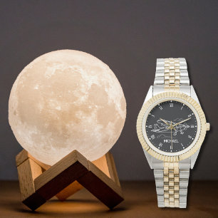 Cool simple Cessna aeroplane & clouds,Custom gift Watch