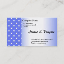 cool, simple, elegant blue polka dots business car