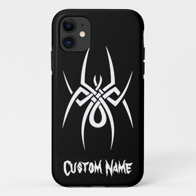 Cool Simple Elegant Classic Black White Tribal Case-Mate iPhone Case (Back)