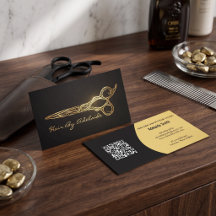 Cool Simple Faux Gold Scissors Hair Stylist