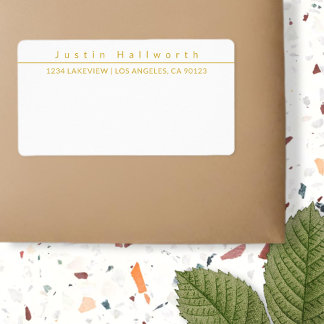 Cool Simple Plain Minimalist Gold & White