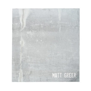 Cool Simple Rustic Grey Concrete Notepad