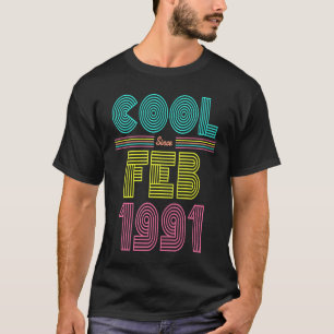 Cool Since February 1991 32nd Birthday Party Men W T-Shirt
