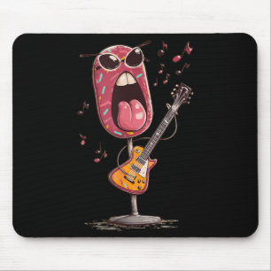 Cool Singing Lollipop with Guitar and Sunglasses Mouse Pad