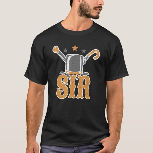 Cool Sir Hat Umbrella Gentleman History T-Shirt (Front)