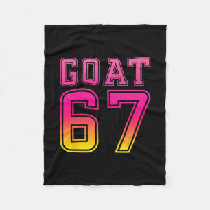 Cool Six Seven 6 7 Ice-cream Goat 67 Meme Rizz Fun Fleece Blanket