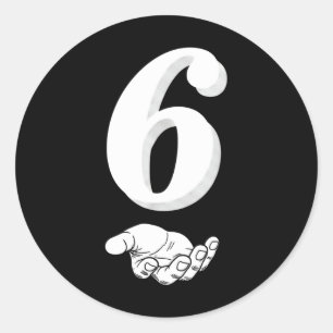 Cool Six Seven 6 7 Meme Gen Alpha Slang Costume Ma Classic Round Sticker