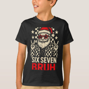 Cool Six Seven Bruh Santa Kids Christmas Party 67 T-Shirt
