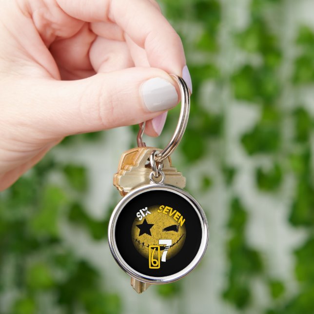 Cool Six Seven Keychain! Key Ring (Hand)