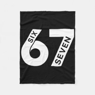 Cool Six Seven Number Gen Alpha Slang 6 7 Trending Fleece Blanket